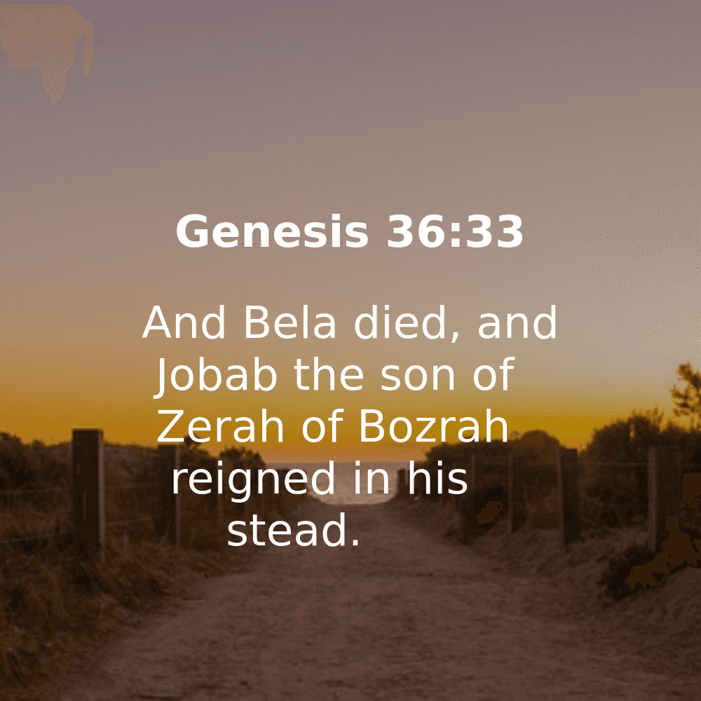 Genesis 36:33 - Bibleverses.net