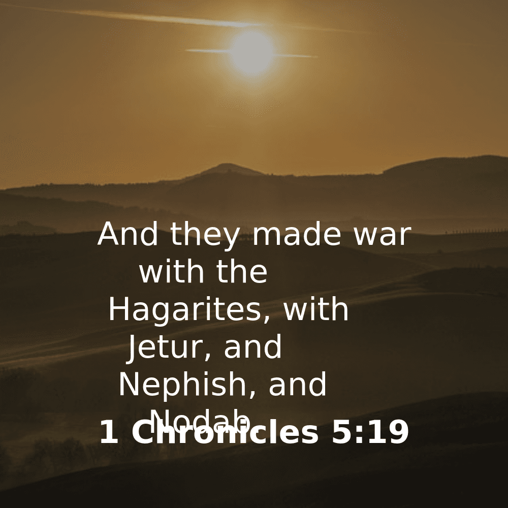 1 Chronicles 5:19 - Bibleverses.net