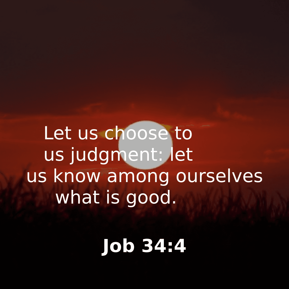 Job 34:4 - Bibleverses.net