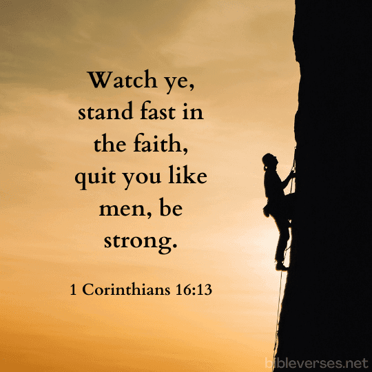1 Corinthians 16:13 - Bibleverses.net