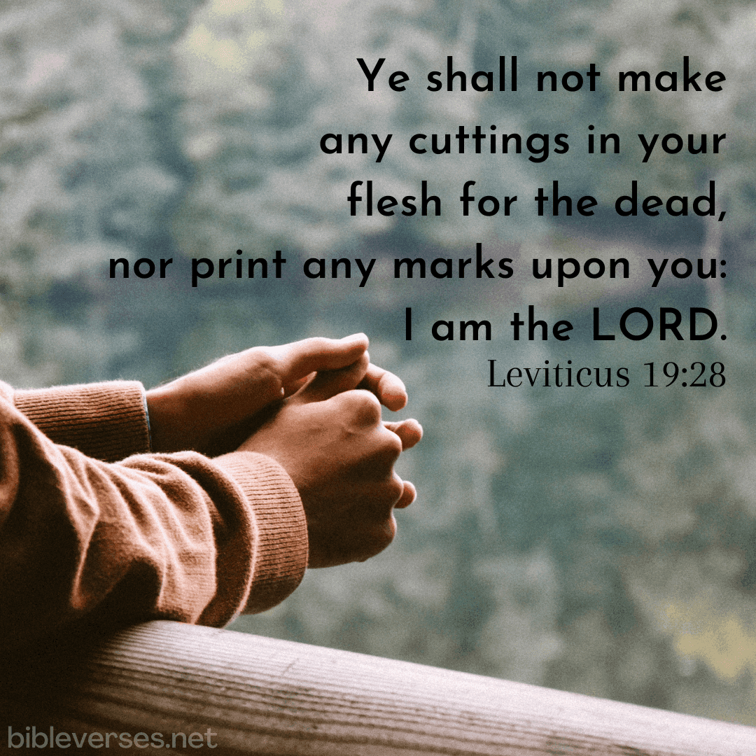 Leviticus 19:28 - Bibleverses.net