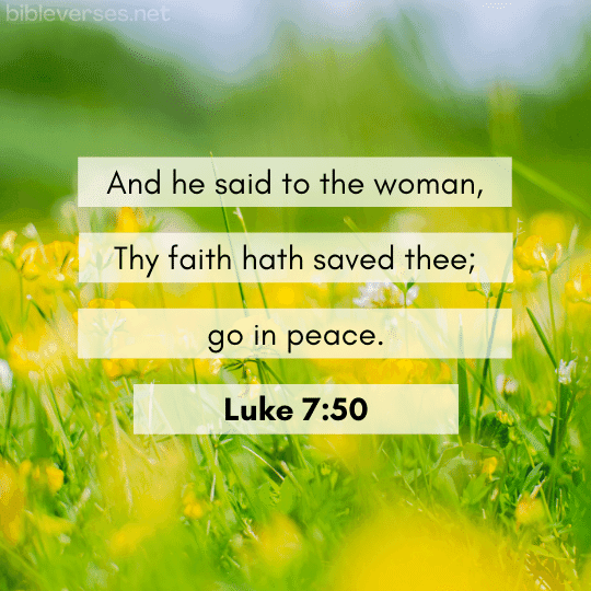 Luke 7:50 - Bibleverses.net