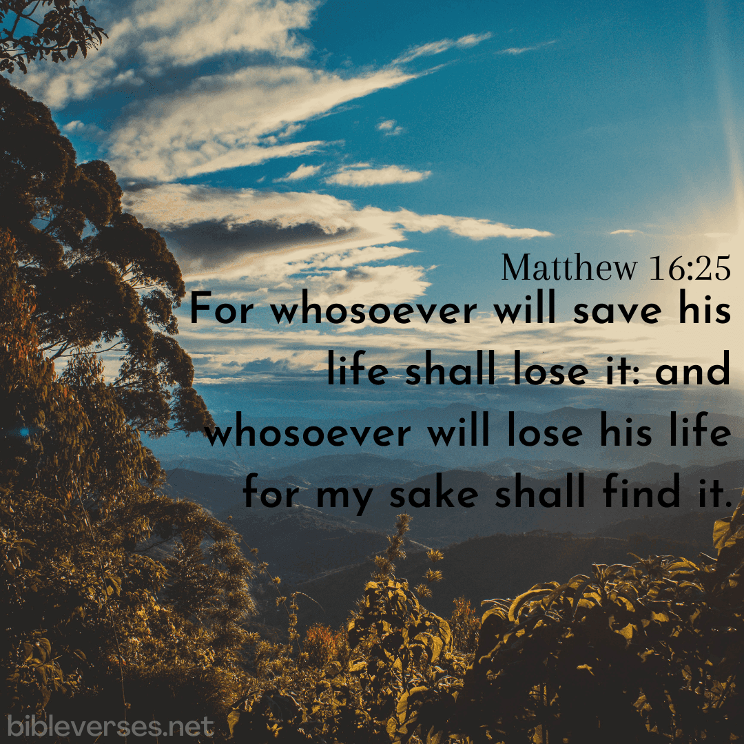 Matthew 16:25 - Bibleverses.net