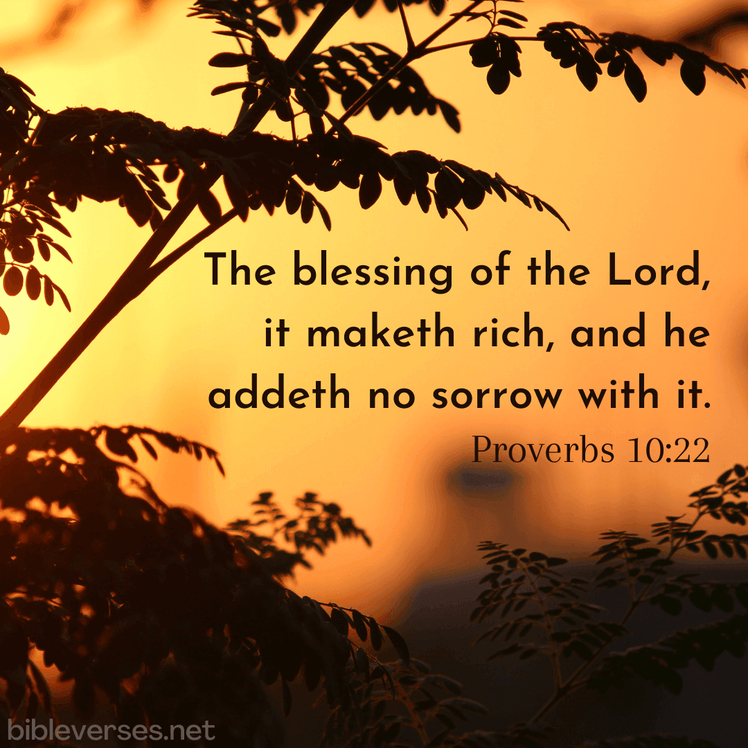 Proverbs 10:22 - Bibleverses.net