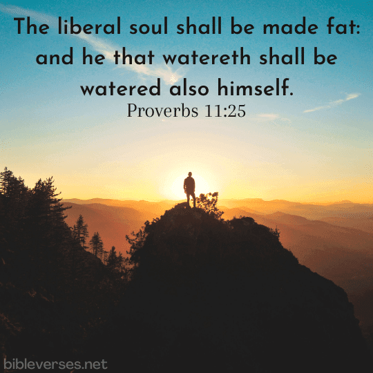 Proverbs 11:25 - Bibleverses.net