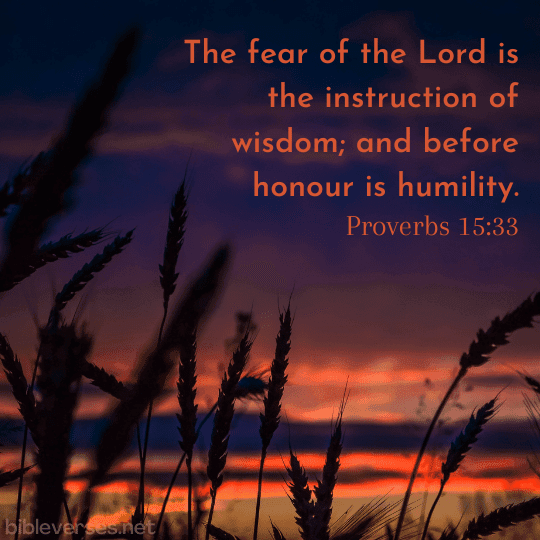 Proverbs 15:33 - Bibleverses.net