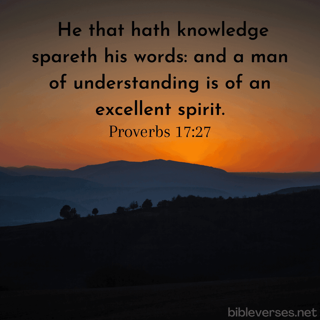 Proverbs 17:27 - Bibleverses.net