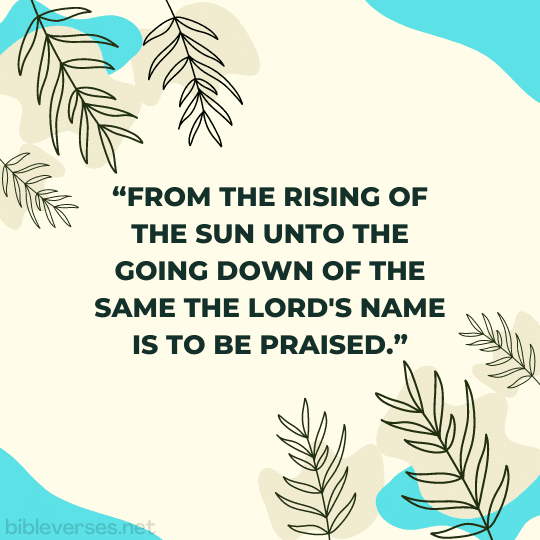 Psalms 113:3 - Bibleverses.net