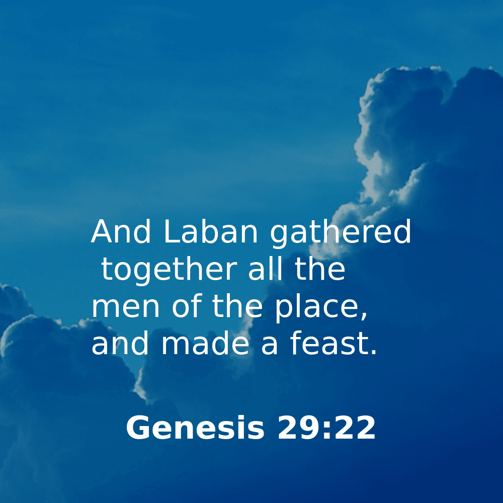 Genesis 29:22 - Bibleverses.net