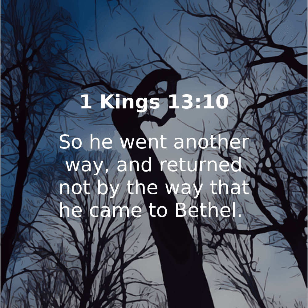 1 Kings 13:10 - Bibleverses.net