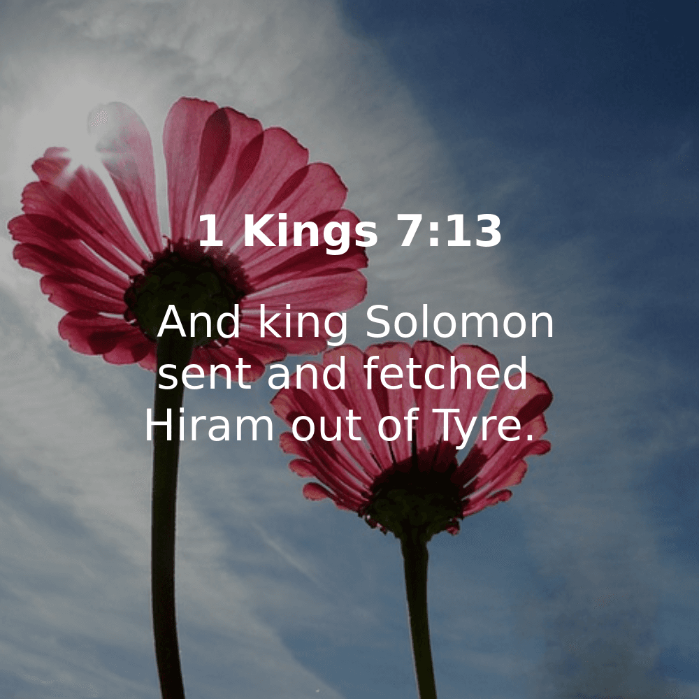 1 Kings 7:13 - Bibleverses.net