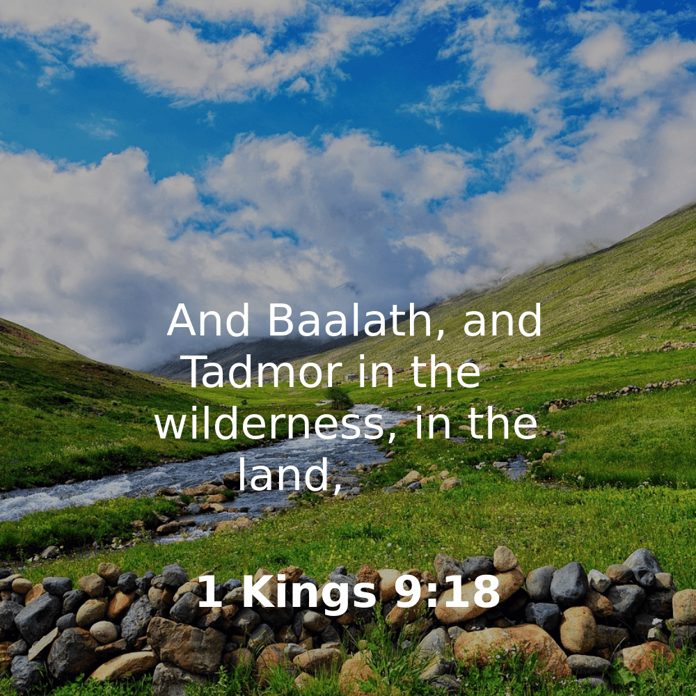 1 Kings 9:18 - Bibleverses.net