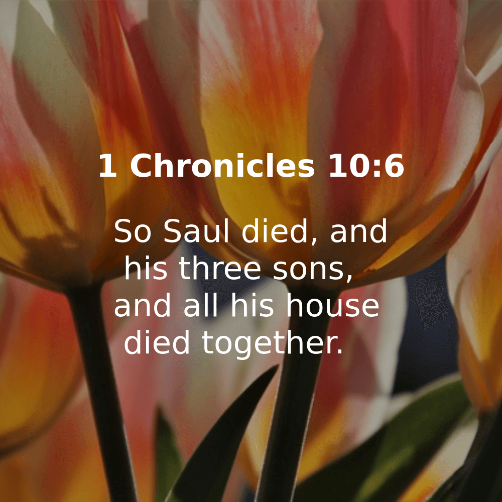 1 Chronicles 10:6 - Bibleverses.net