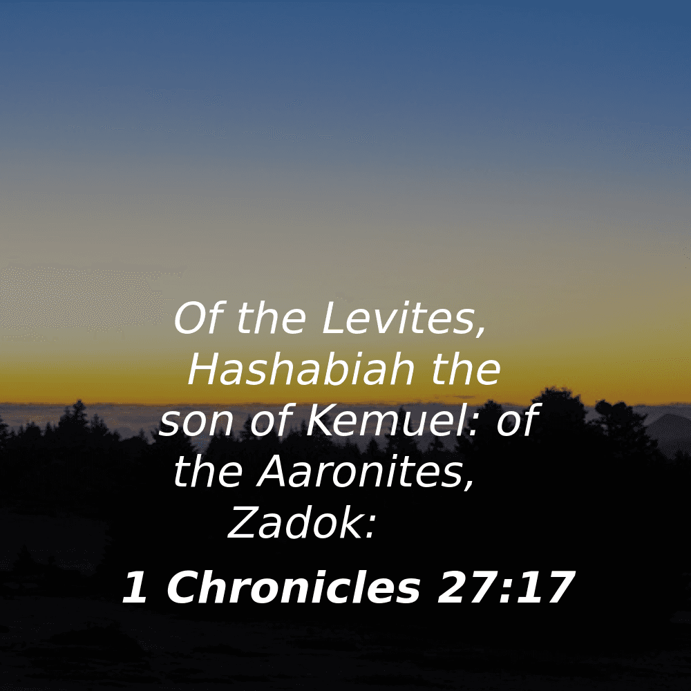 1 Chronicles 27:17 - Bibleverses.net
