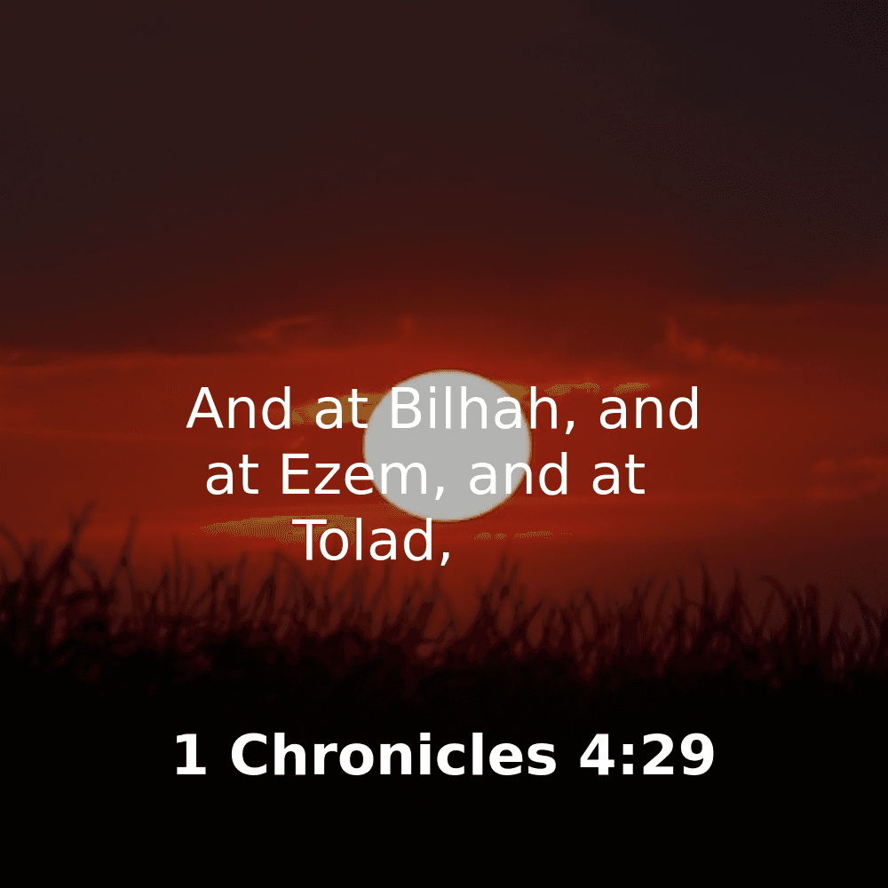 1 Chronicles 4:29 - Bibleverses.net