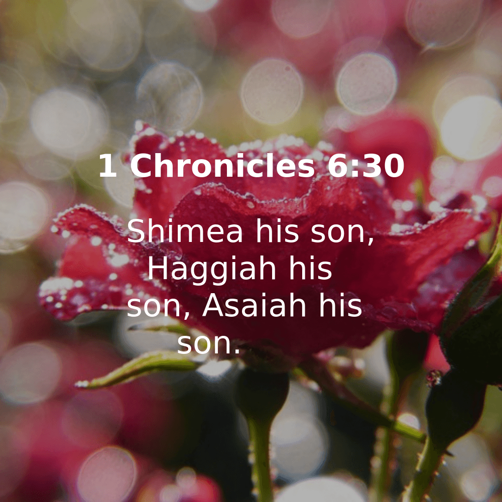 1 Chronicles 6:30 - Bibleverses.net