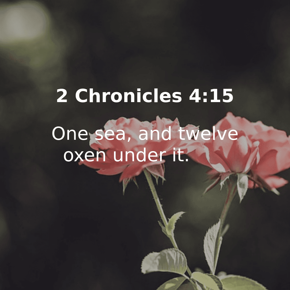 2 Chronicles 4:15 - Bibleverses.net