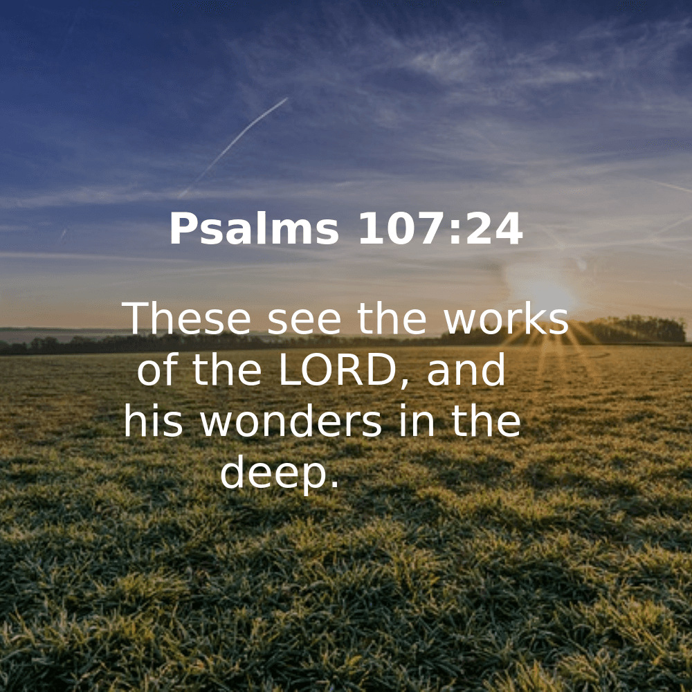 Psalms 107:24 - Bibleverses.net