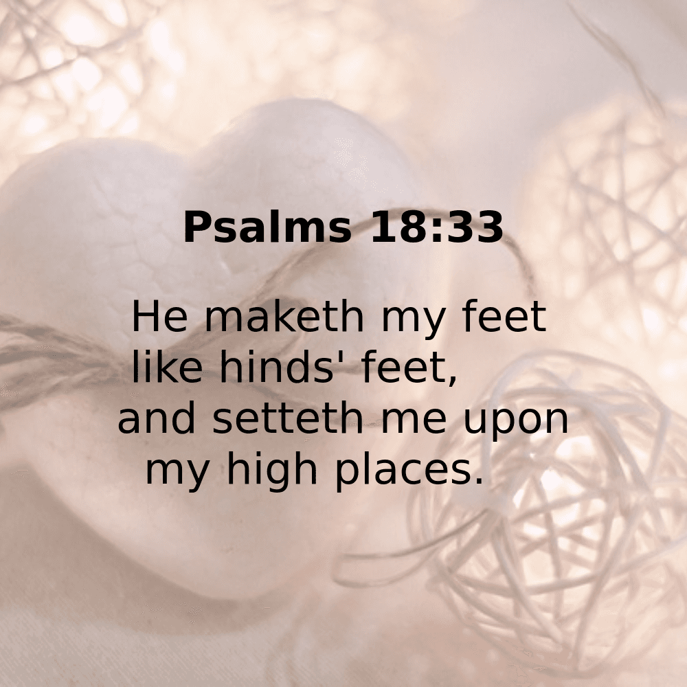 Psalms 18:33 - Bibleverses.net