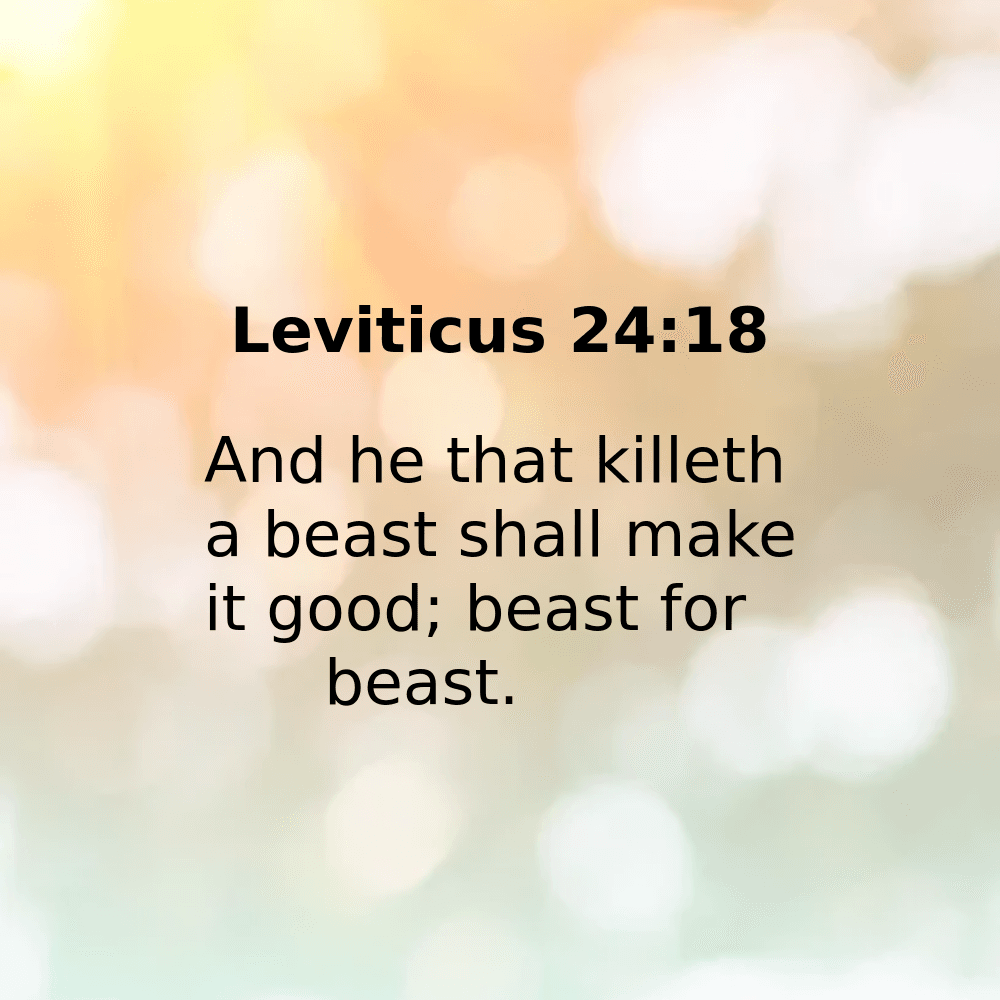 Leviticus 24:18 - Bibleverses.net