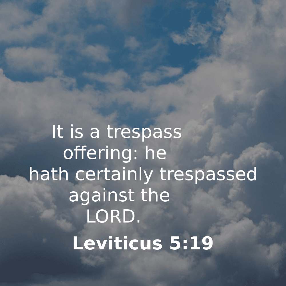 Leviticus 5:19 - Bibleverses.net
