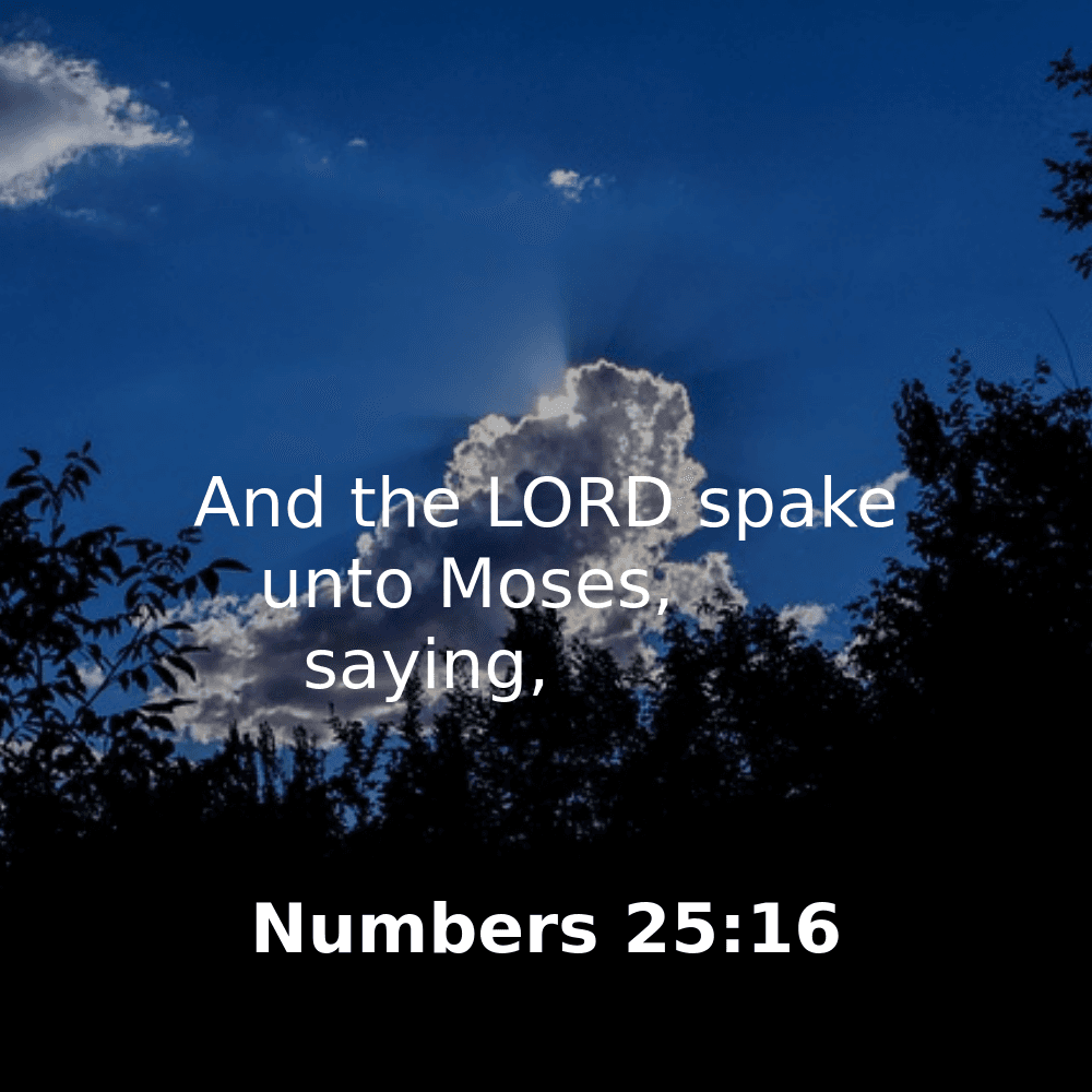 Numbers 25:16 - Bibleverses.net