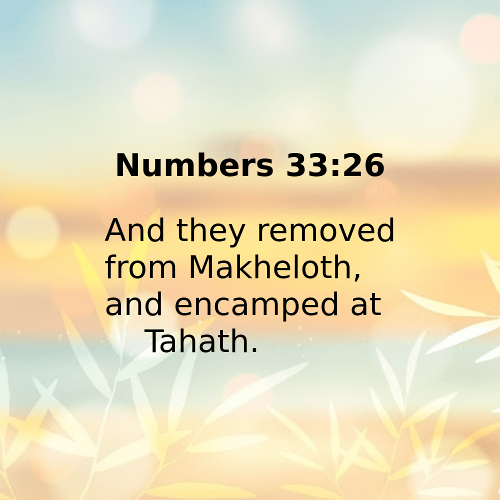 Numbers 33:26 - Bibleverses.net