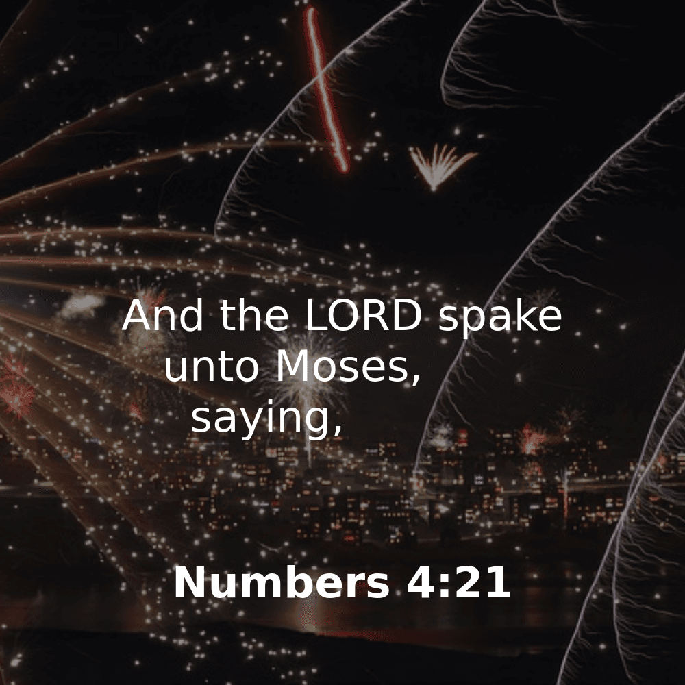 Numbers 4:21 - Bibleverses.net