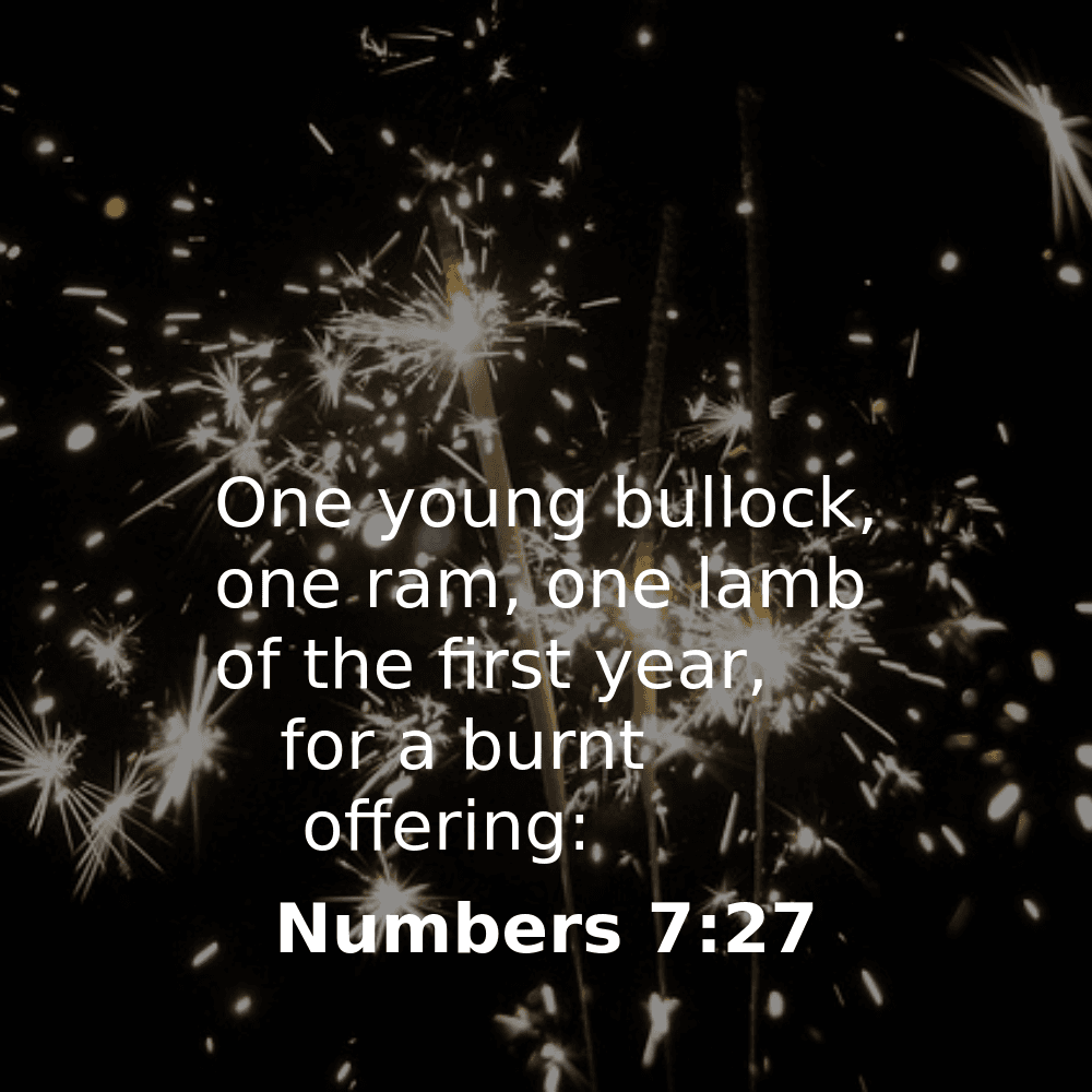 Numbers 7:27 - Bibleverses.net