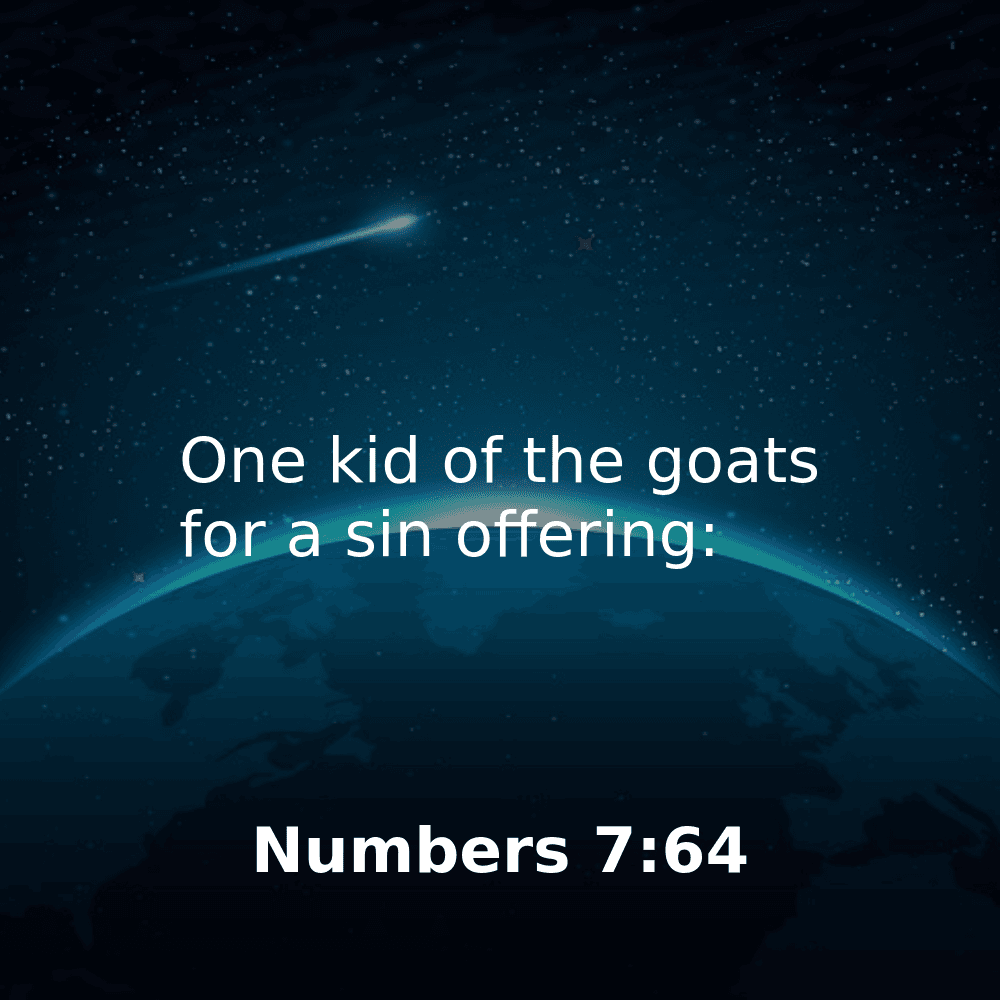 Numbers 7:64 - Bibleverses.net