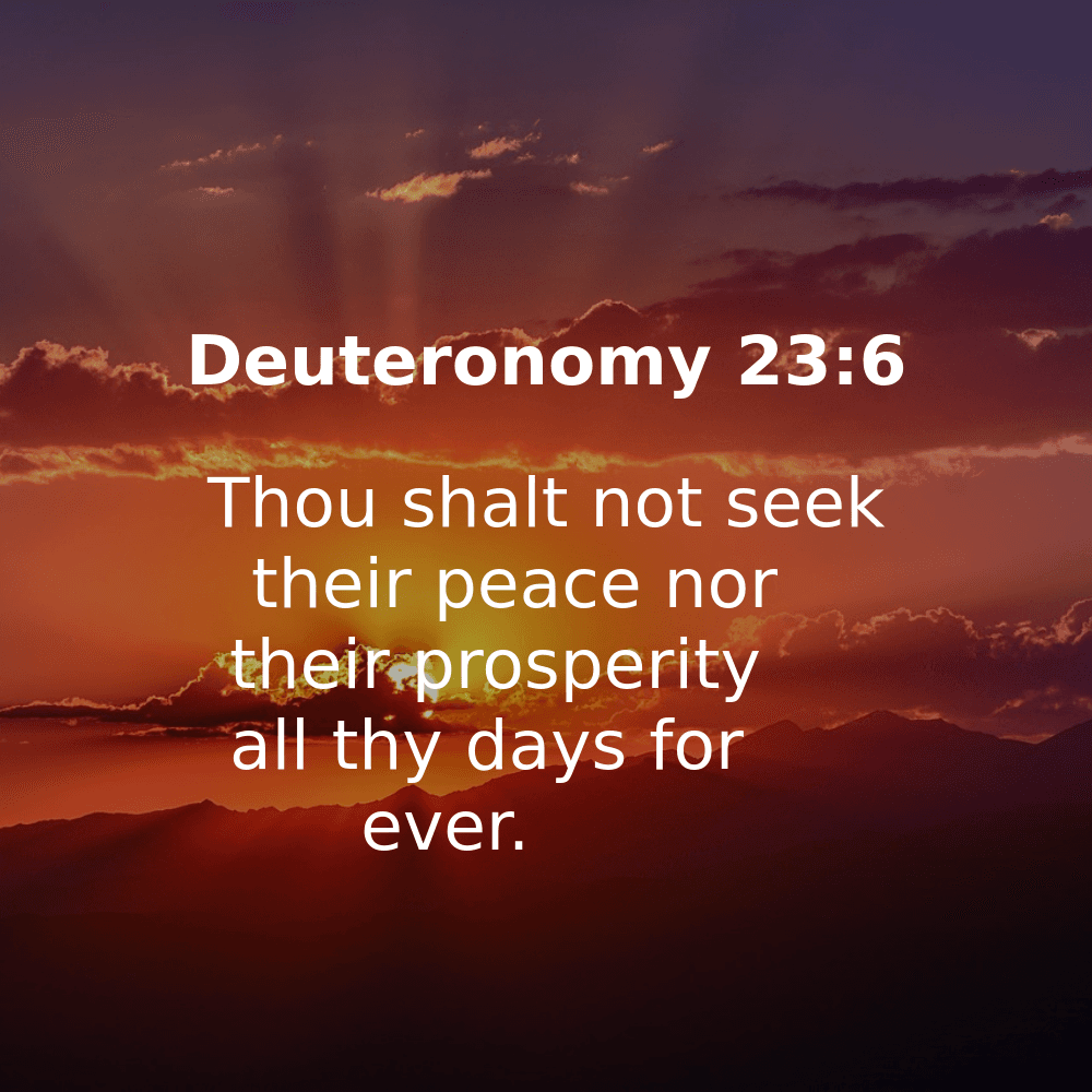 Deuteronomy 23:6 - Bibleverses.net
