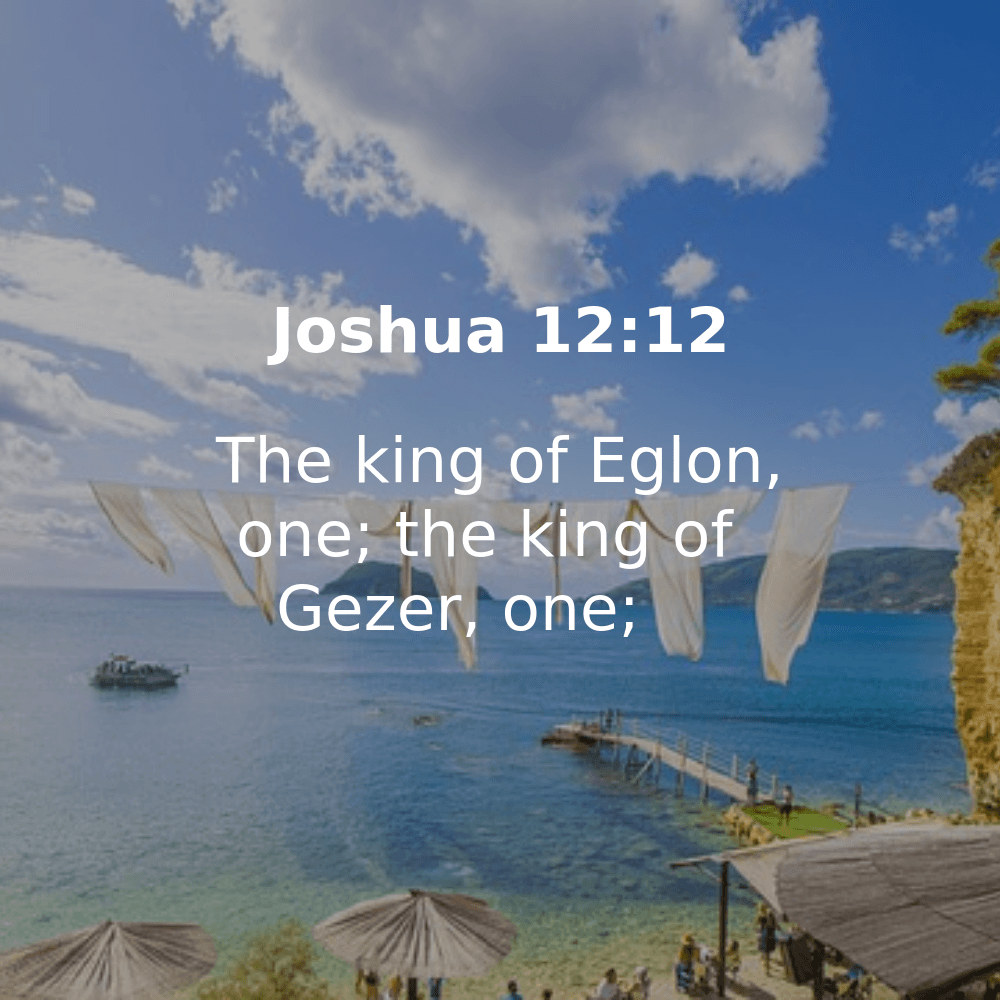 Joshua 12:12 - Bibleverses.net
