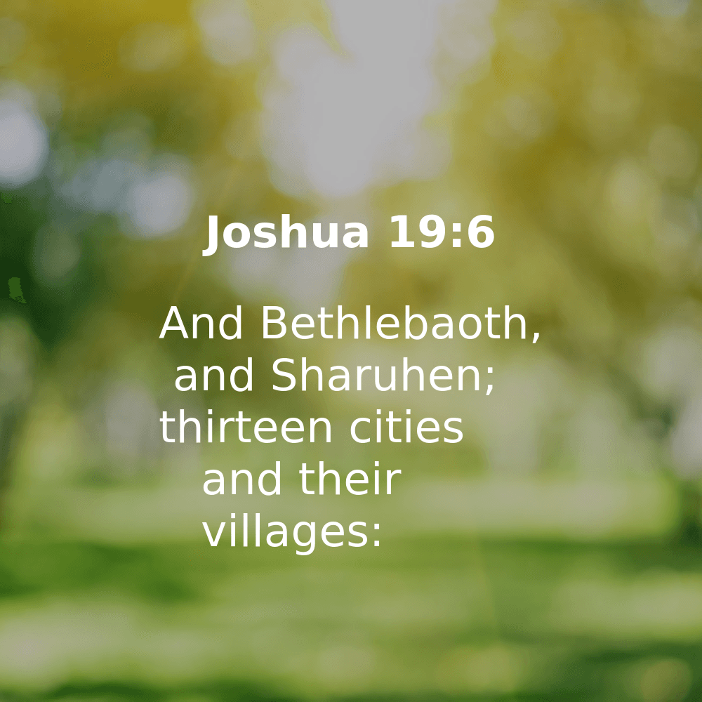 Joshua 19:6 - Bibleverses.net