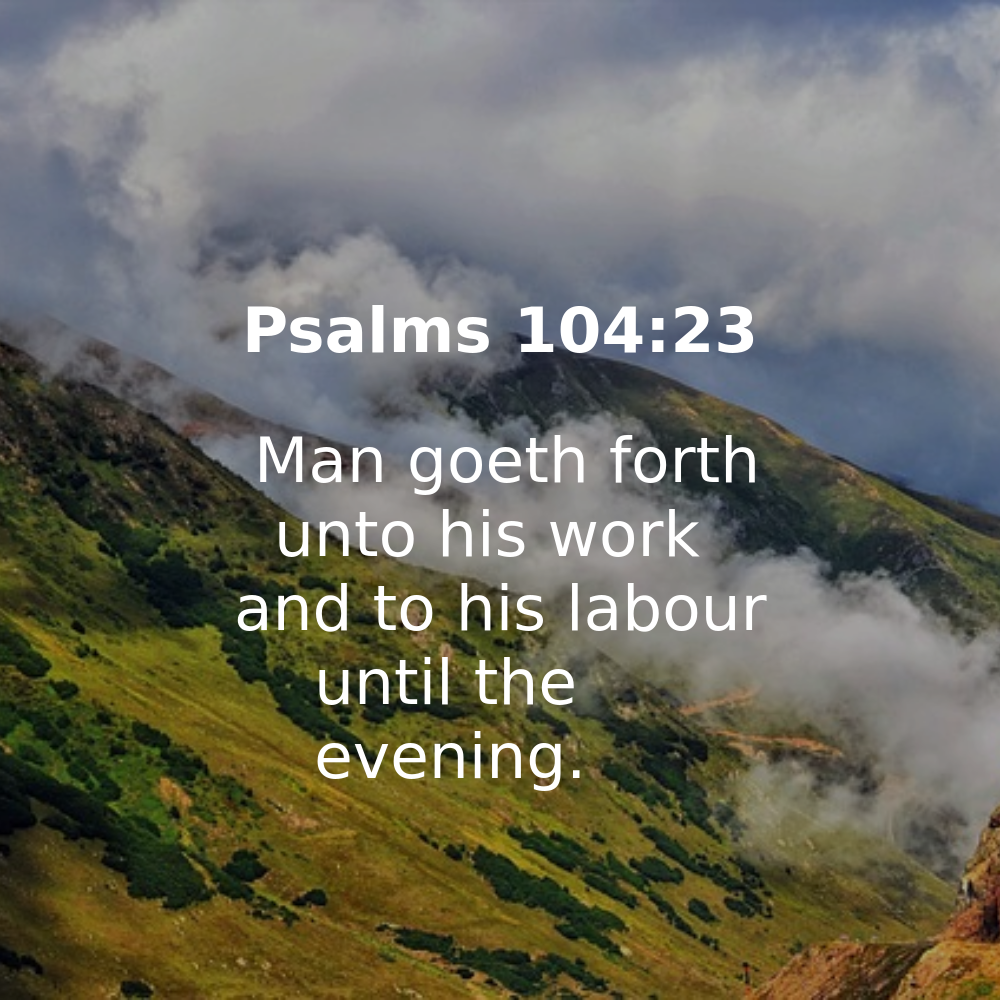 Psalms 104:23 - Bibleverses.net